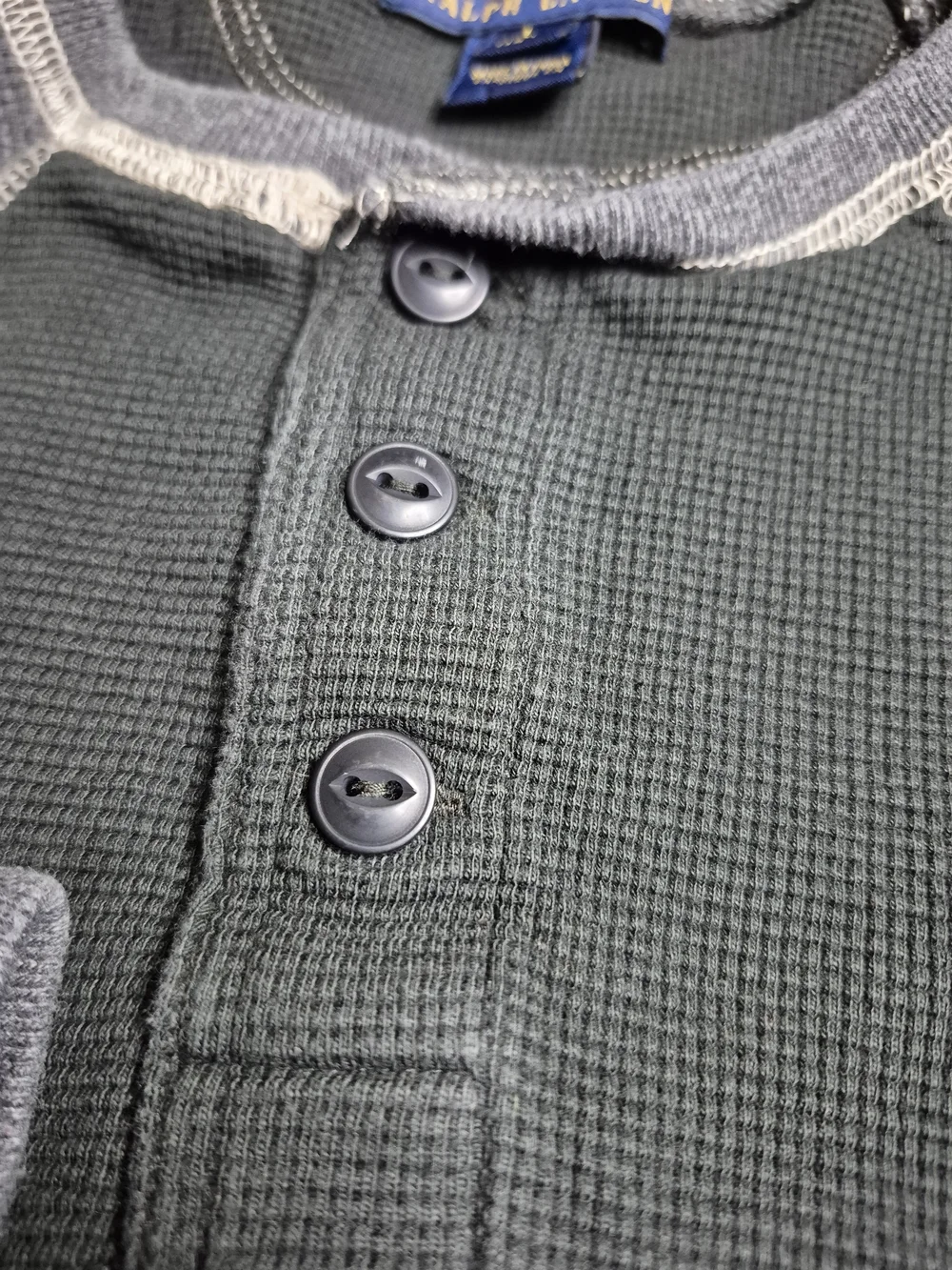 Polo Ralph Lauren Charcoal & Gray Henley Thermal 4460/4